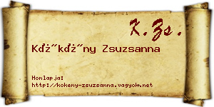 Kökény Zsuzsanna névjegykártya