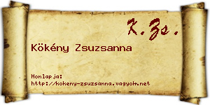 Kökény Zsuzsanna névjegykártya