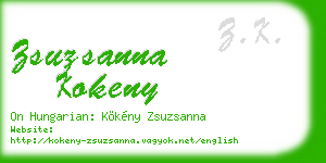 zsuzsanna kokeny business card